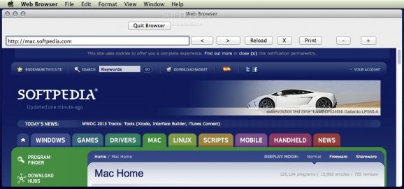 Web Browser screenshot