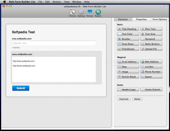 Web Form Builder screenshot