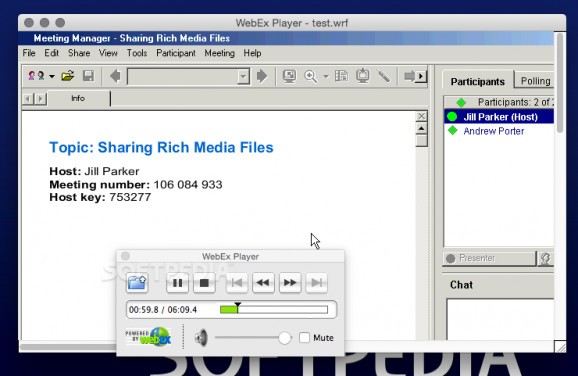 WebEx Player screenshot