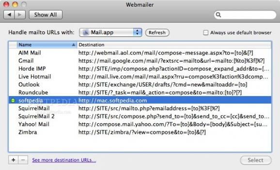 Webmailer screenshot