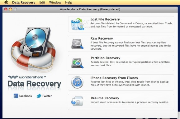 Wondershare Data Recovery screenshot