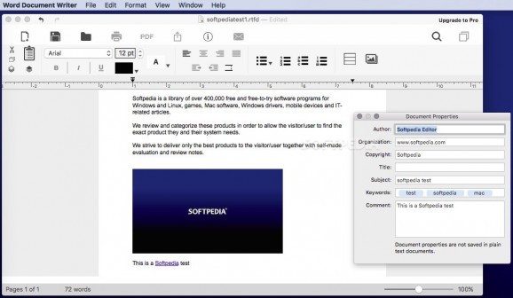 Word Document Writer Pro screenshot