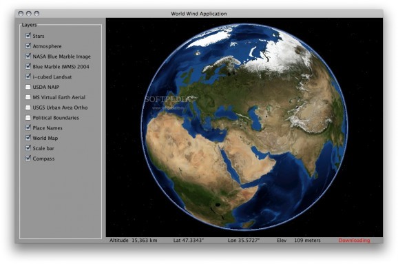 World Wind Java SDK screenshot