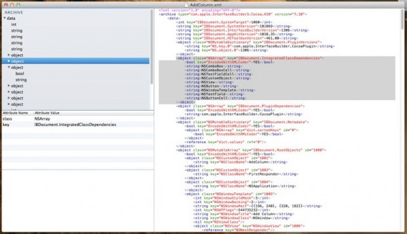 XML Inspector screenshot