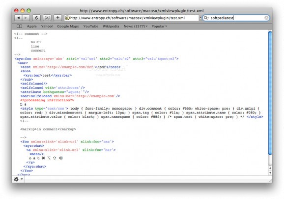 XML View Plugin screenshot