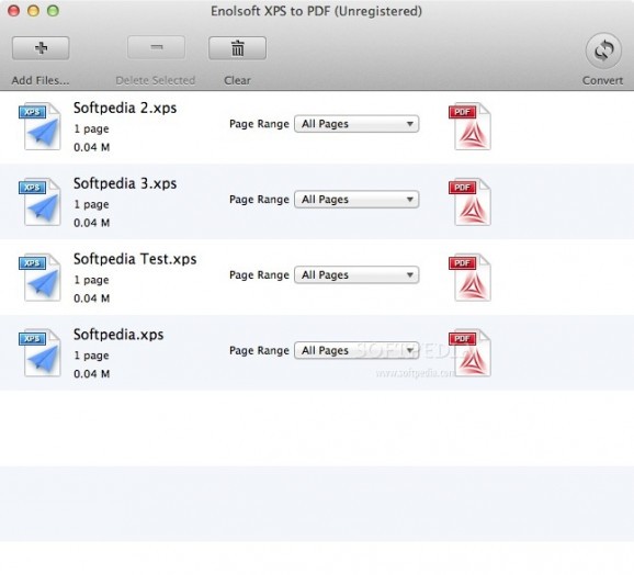 Enolsoft XPS to PDF screenshot