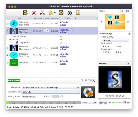 Xilisoft AVI to DVD Converter screenshot