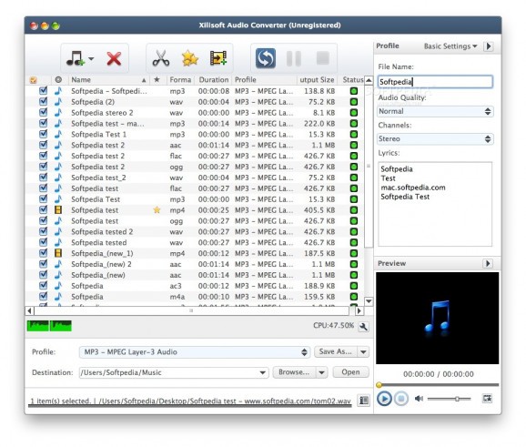 Xilisoft Audio Converter screenshot