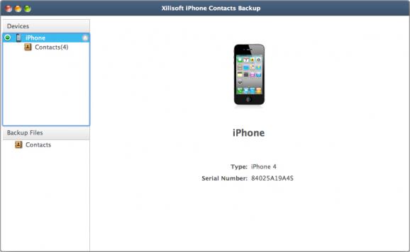 Xilisoft iPhone Contacts Backup screenshot