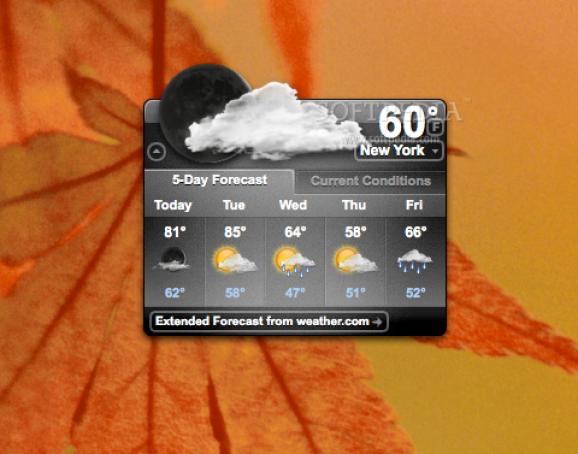 Yahoo! Weather screenshot
