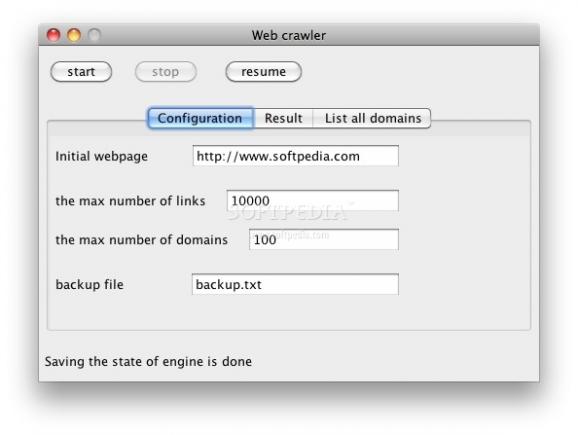 Web Crawler screenshot