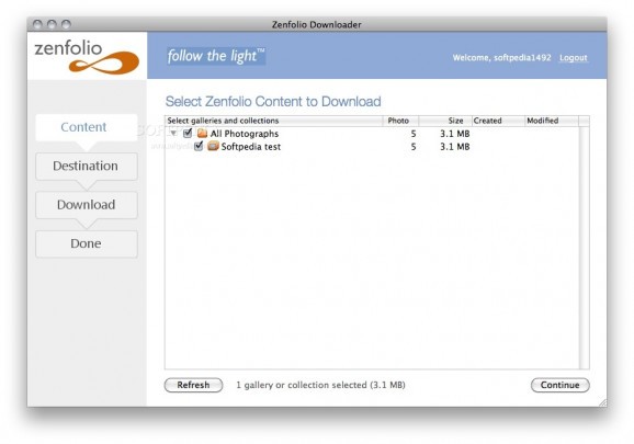 Zenfolio Downloader screenshot