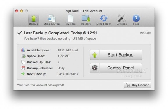 ZipCloud screenshot