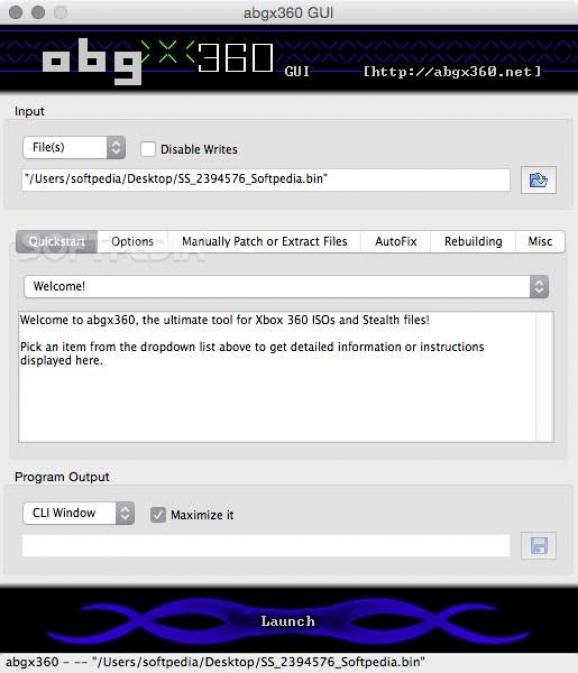 abgx360 GUI screenshot