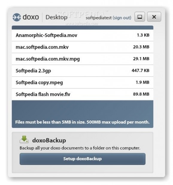 doxo Desktop screenshot