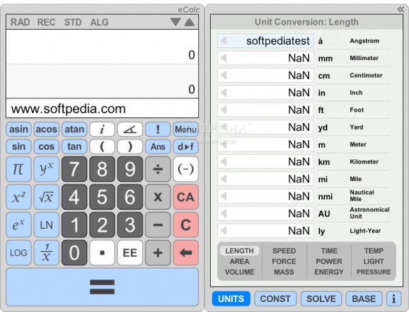 eCalc Scientific Calculator screenshot