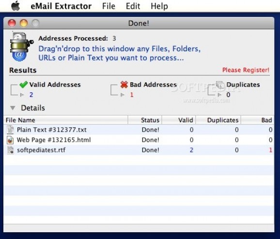 eMail Extractor screenshot