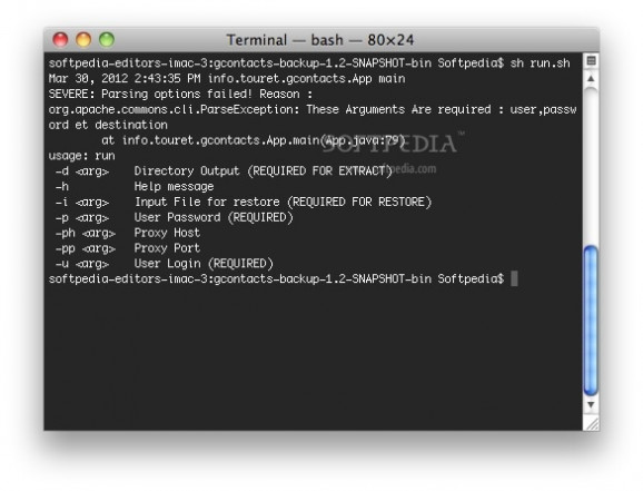 gcontacts-backup screenshot