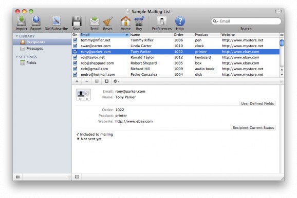 iMac Mailer screenshot