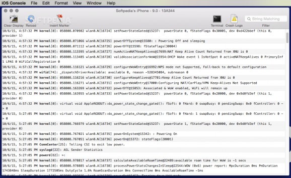 iOS Console screenshot
