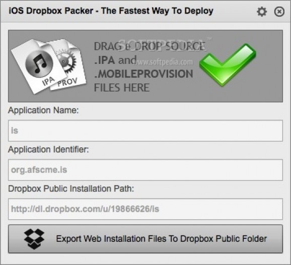 iOS Dropbox Packer screenshot
