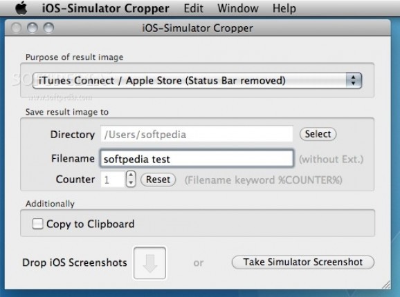 iOS-Simulator Cropper screenshot