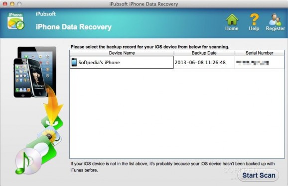 iPubsoft iPhone Data Recovery screenshot