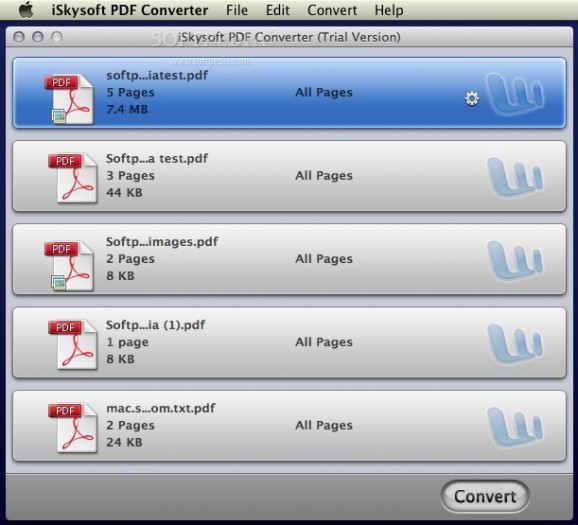 iSkysoft PDF Converter screenshot