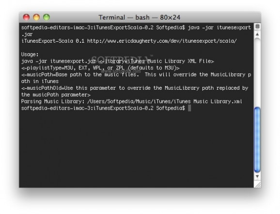 iTunesExport-Scala screenshot