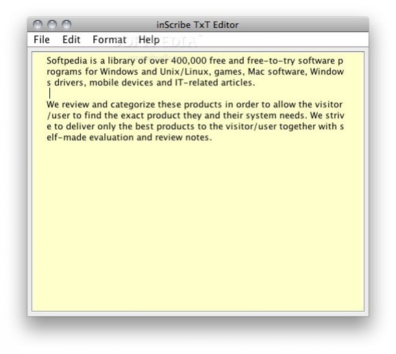 inScribe Text Editor screenshot