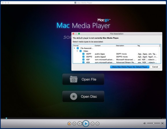 Mac Media Player screenshot
