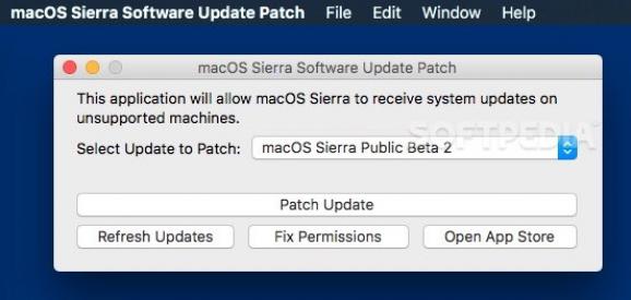 macOS Sierra Software Update Patch screenshot