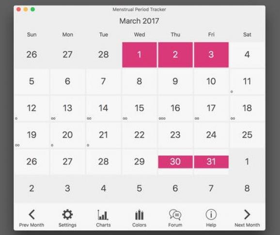 Menstrual Period Tracker and Ovulation Calendar screenshot