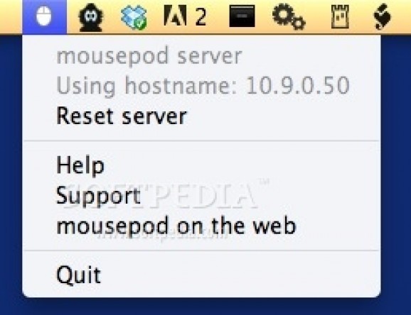 mousepod server screenshot