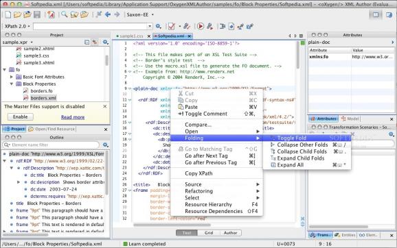 oXygen XML Author screenshot