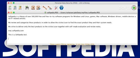 Personal Data Security (PDS2) screenshot