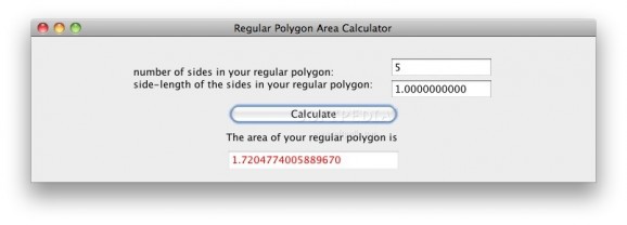 regularPolygonAreaCalc screenshot