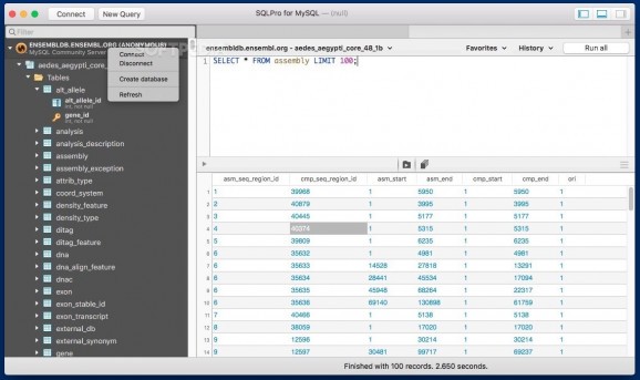 SQLPro for MySQL screenshot