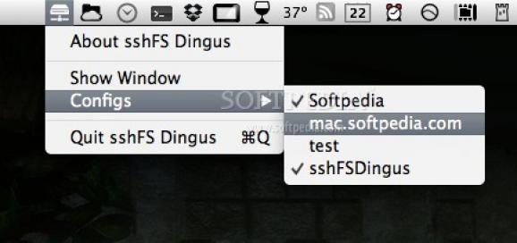 sshFS Dingus screenshot