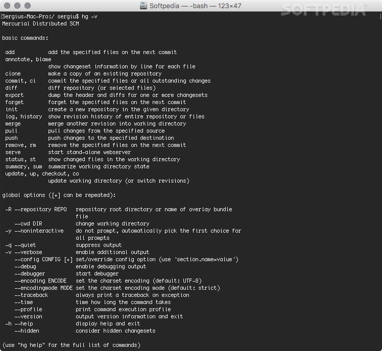 where does mercurial for mac install