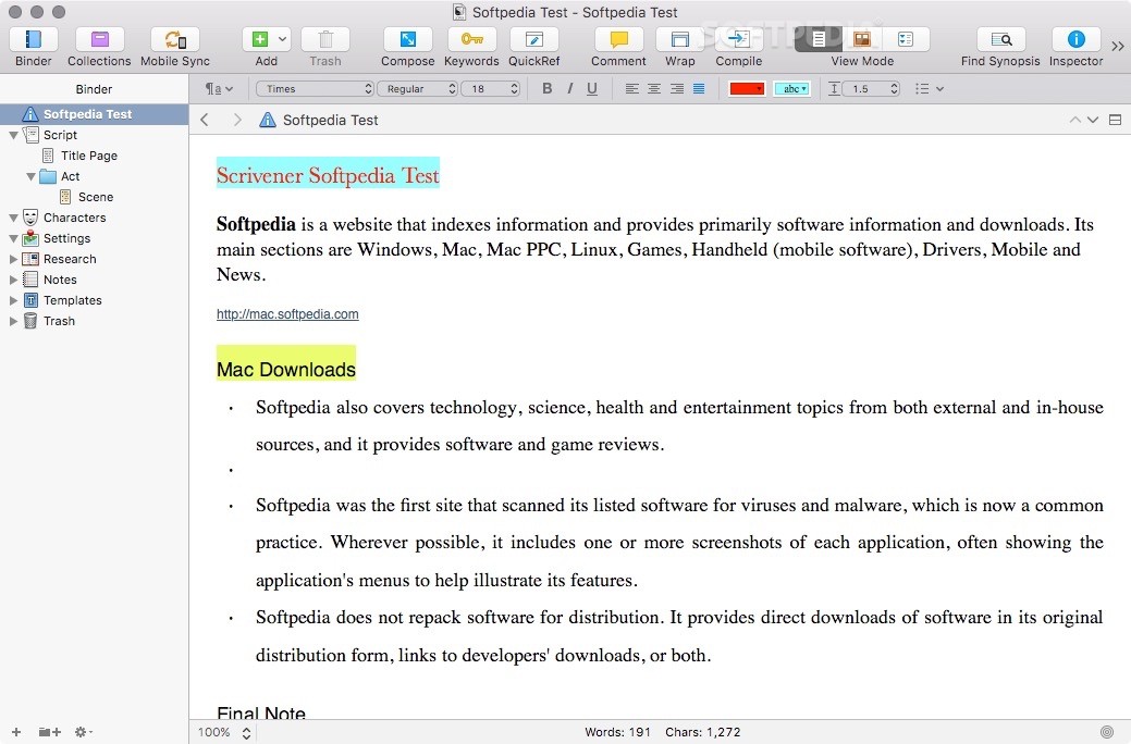 scrivener free download mac