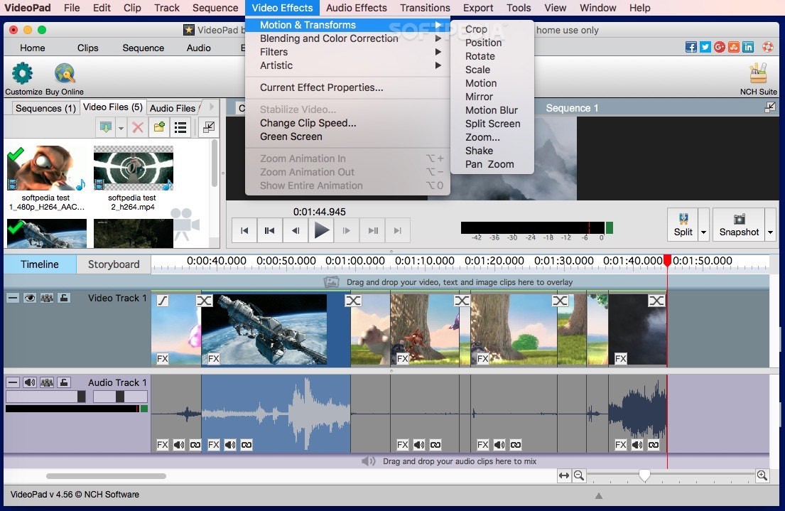 videopad video editor for mac free download
